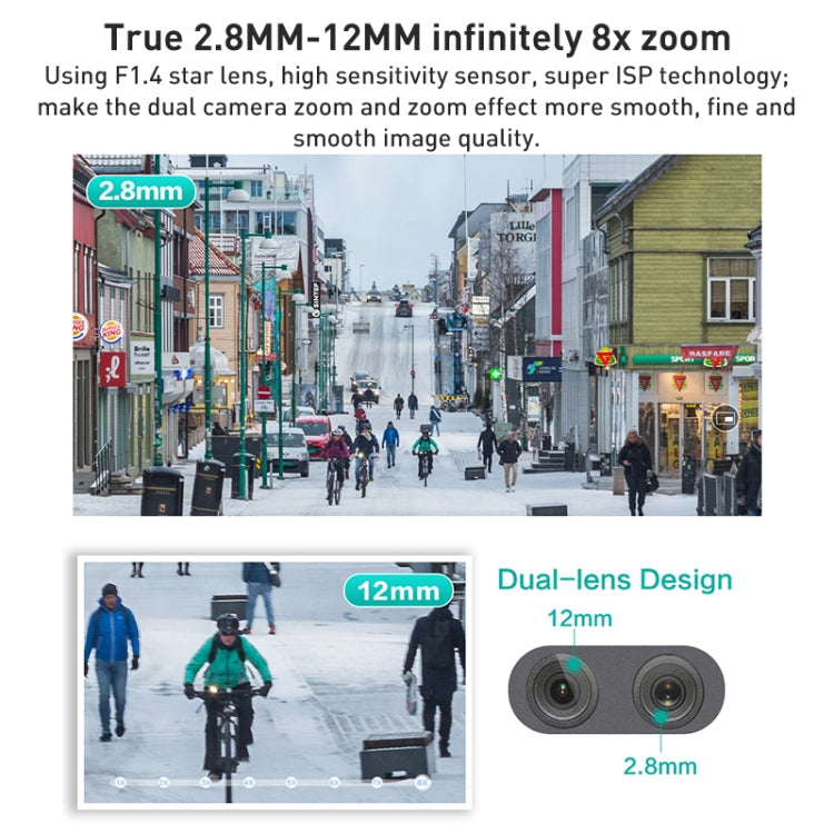 QX82 400W Dual Screen Dual Channel Synchronous Monitoring IP Camera, Plug:EU Plug