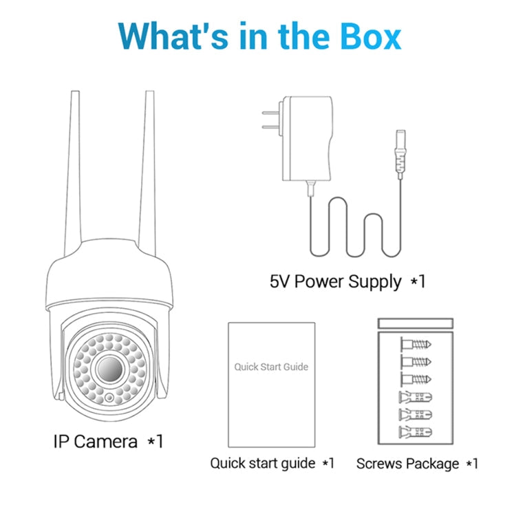ESCAM PVR007 3MP Smart HD WiFi Camera Support Full Color Night Vision / Motion Detection / Sound Alarm / TF Card(UK Plug)