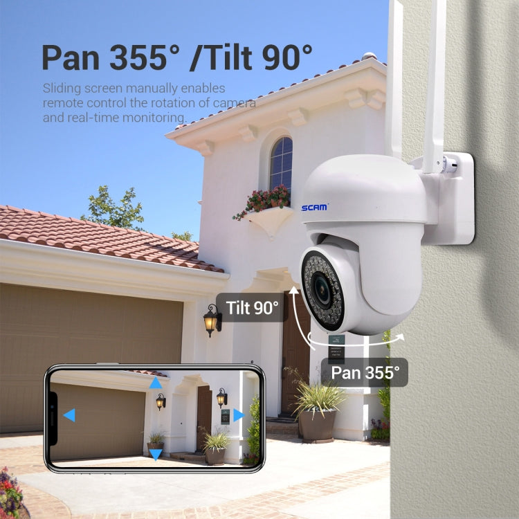 ESCAM PVR007 3MP Smart HD WiFi Camera Support Full Color Night Vision / Motion Detection / Sound Alarm / TF Card(AU Plug)