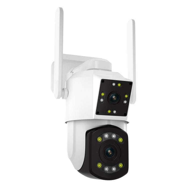 ESCAM PT210 2x3MP Dual Lens Dual Screen Monitor WiFi Camera Support Two-way Voice & Motion Detection & Cloud Storage(US Plug)