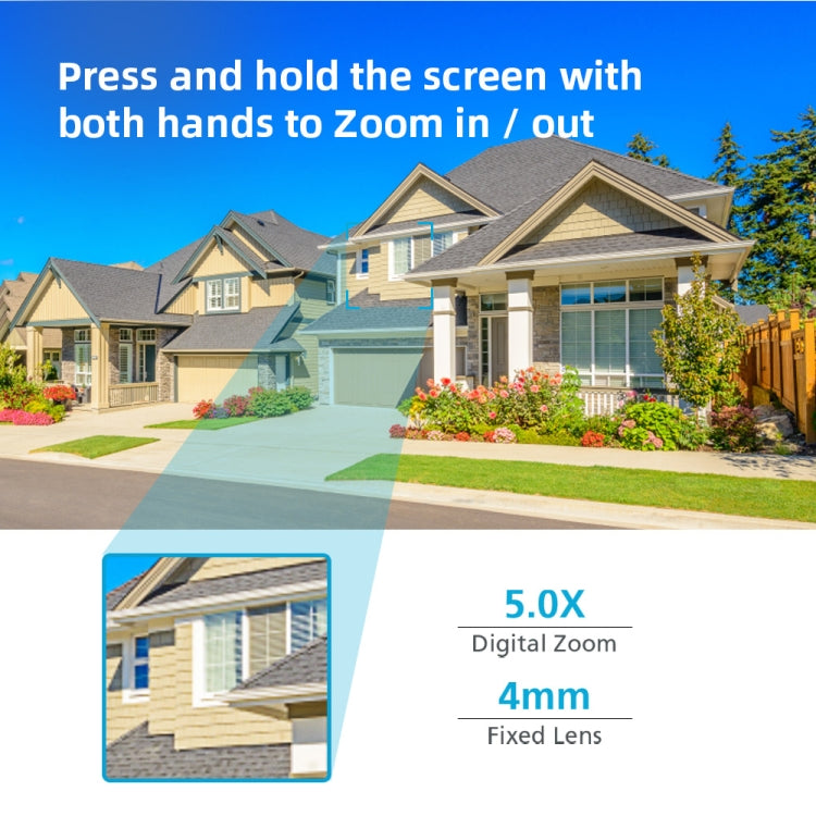 A8-C2 2MP Smart WiFi Surveillance IP Camera, Dual-light Full Color Night Vision / Two Way Audio / TF Card, Power Plug:US Plug(White)