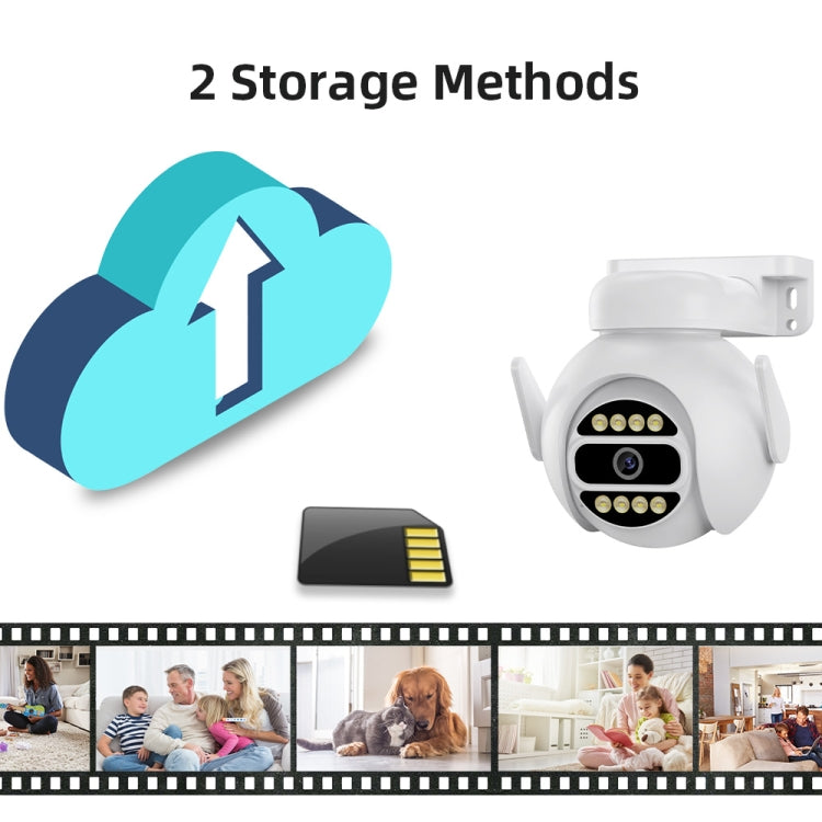 A8-C2 2MP Smart WiFi Surveillance IP Camera, Dual-light Full Color Night Vision / Two Way Audio / TF Card, Power Plug:UK Plug(White)