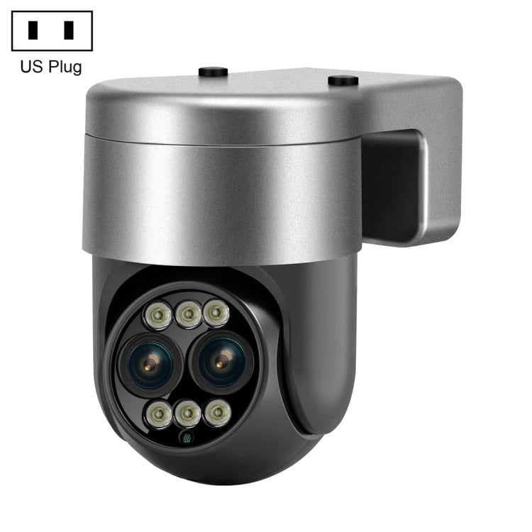 ESCAM G03 2x4MP Dual Lens Zoom 8X Dual Light Source WiFi Camera Support Two-way Voice & Motion Detection(US Plug)