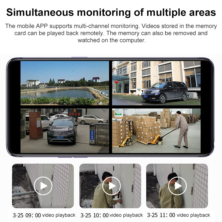 DF-3HBJ 8MP HD IP66 Waterproof Outdoor WiFi IP Camera Support  Dual Light Full Color, Plug:EU Plug