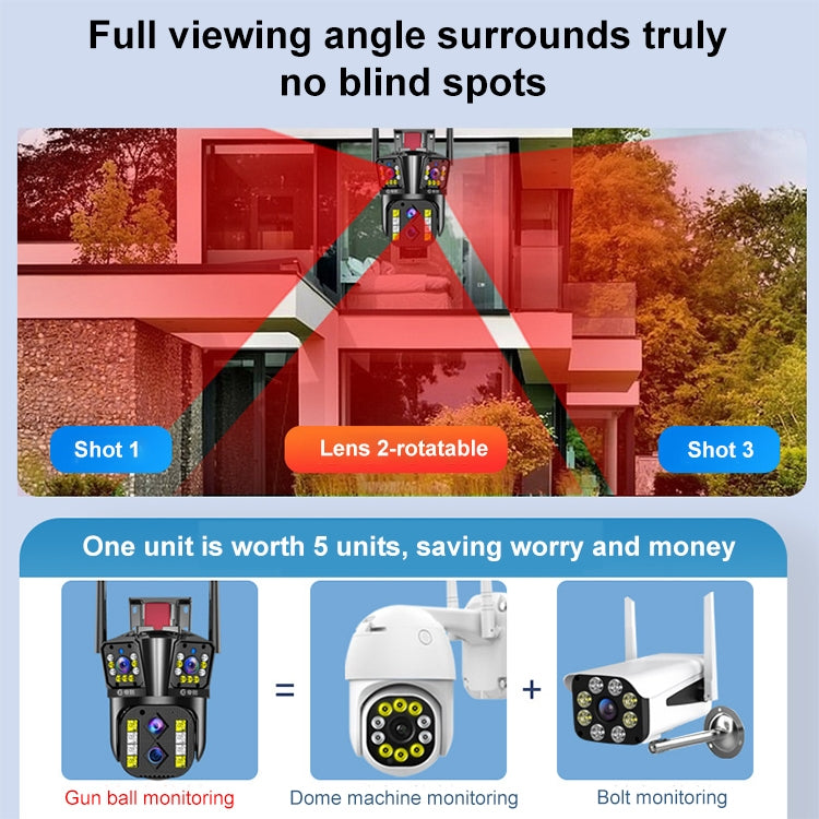 DF-3HBJ 8MP HD IP66 Waterproof Outdoor WiFi IP Camera Support  Day and Night Full Color, Plug:UK Plug