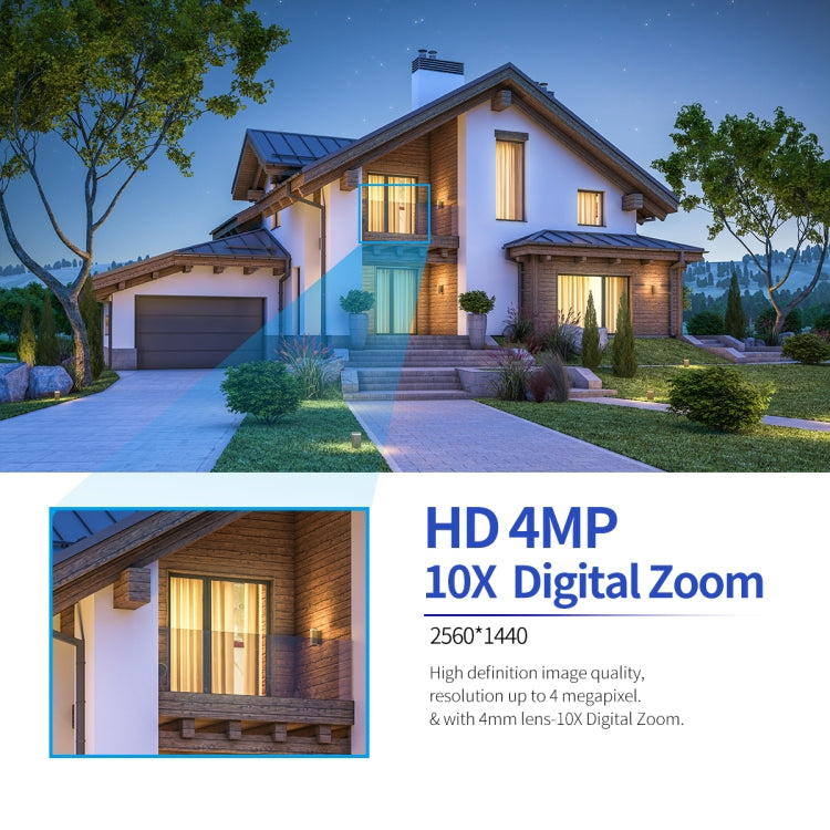 ESCAM PT304 HD 4MP Humanoid Detection Tracking WiFi Connection Sound Alarm Intelligent Night Vision H.265 Camera(AU Plug)