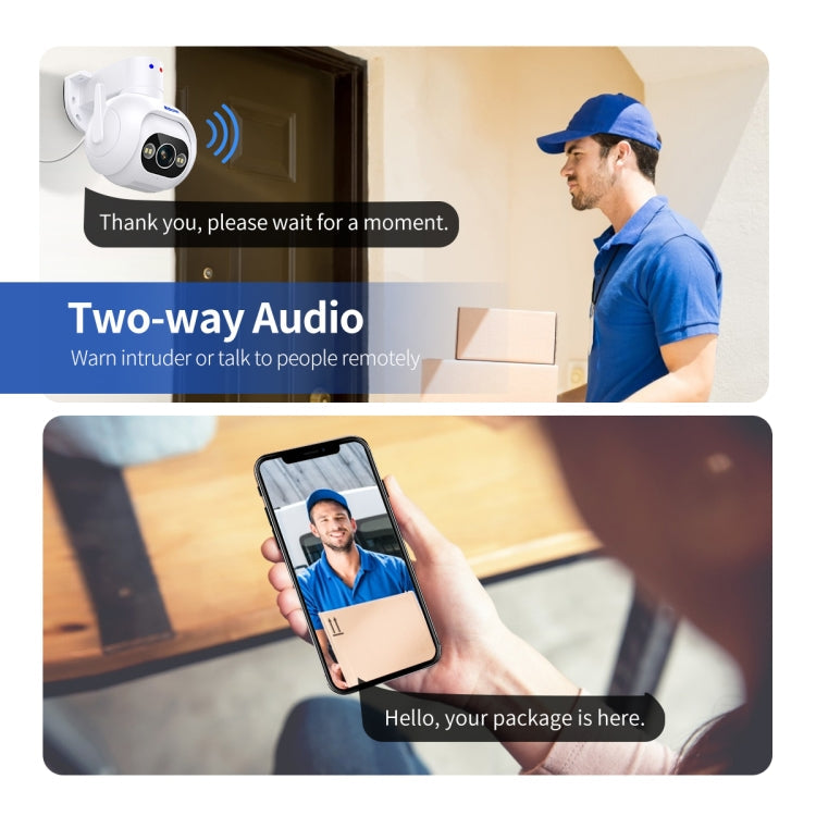 ESCAM PT304 HD 4MP Humanoid Detection Tracking WiFi Connection Sound Alarm Intelligent Night Vision H.265 Camera(EU Plug)