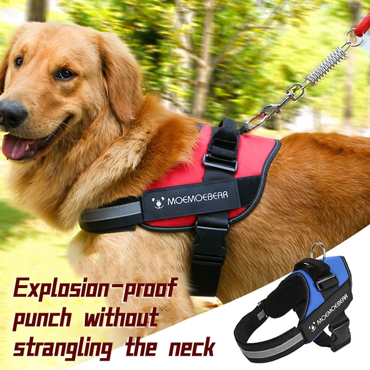 Pet Dog Anti Sprint Oxford Cloth K9 Chest Strap Traction Rope Strap, Size:XXL for 40-70kg(Black)