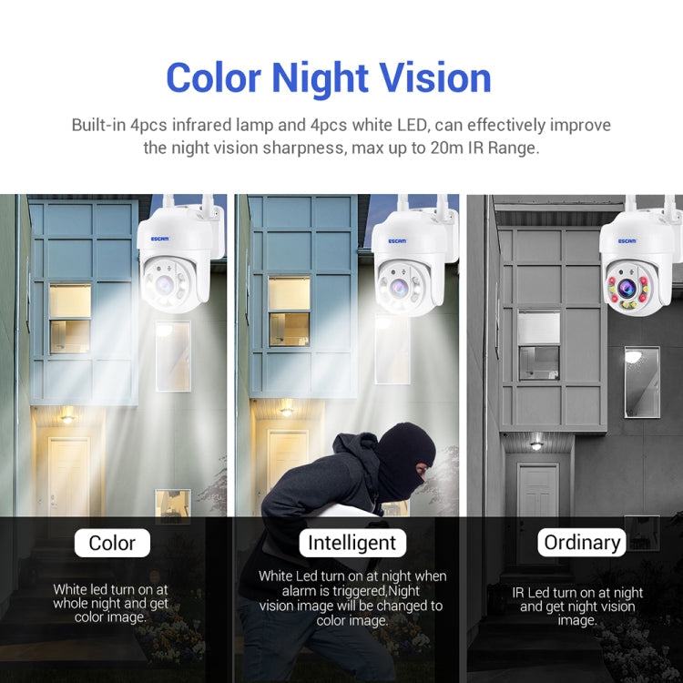 ESCAM TV114 4MP WiFi Camera Support Two-Way Voice & Night Vision & Motion Detection, Specification:US Plug