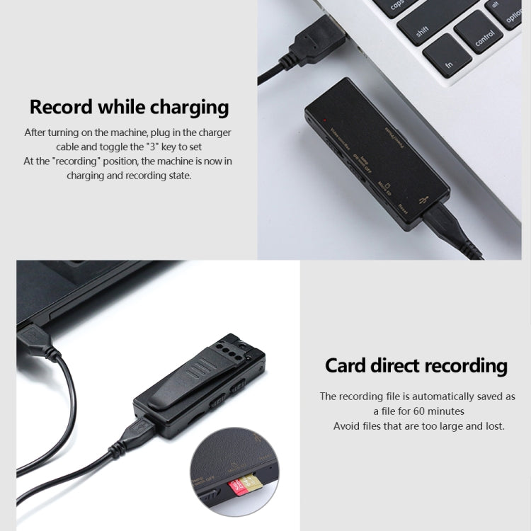Z8 HD 1080P Surveillance Camera Recorder Pen with Clip(Black)