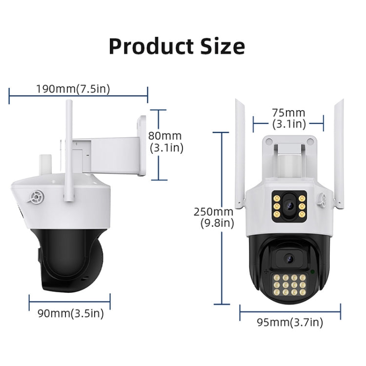 QX86 Motion Tracking Night Vision Smart Camera Supports Voice Intercom, Plug Type:EU Plug(White)