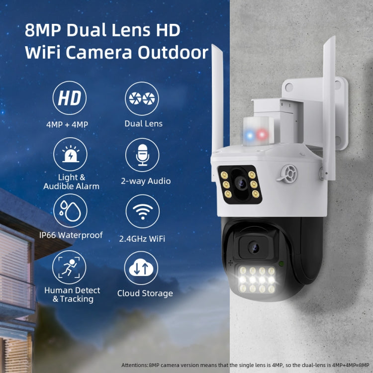 QX86 Motion Tracking Night Vision Smart Camera Supports Voice Intercom, Plug Type:UK Plug(White)
