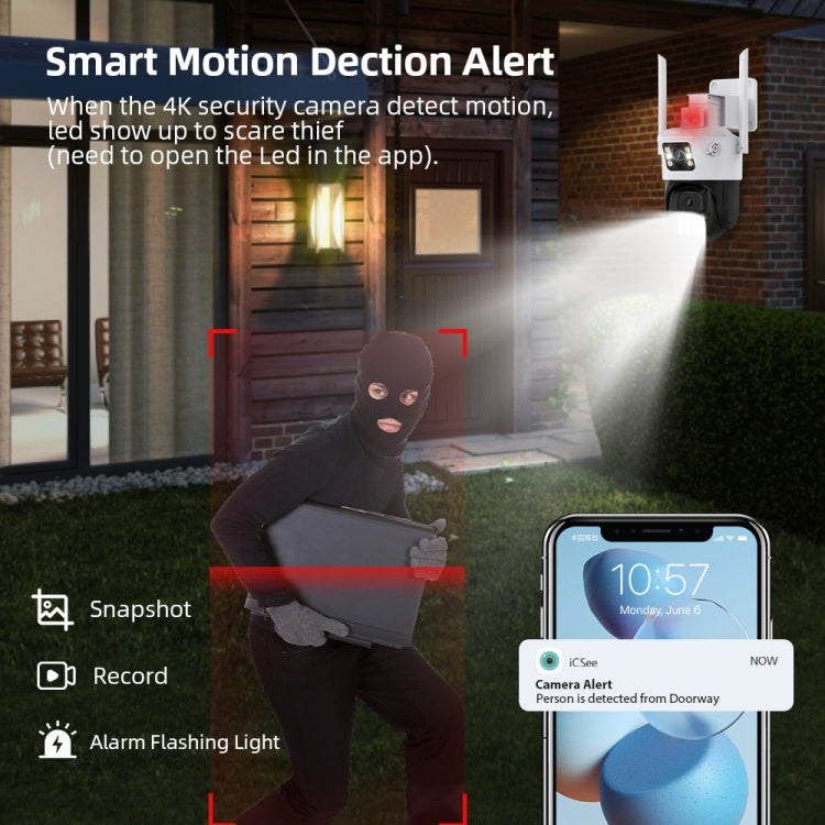 QX86 Motion Tracking Night Vision Smart Camera Supports Voice Intercom, Plug Type:UK Plug(White)