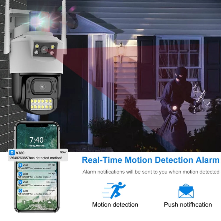 QX105 2MP Outdoor Waterproof WiFi Dual Lens Surveillance Camera(UK Plug)