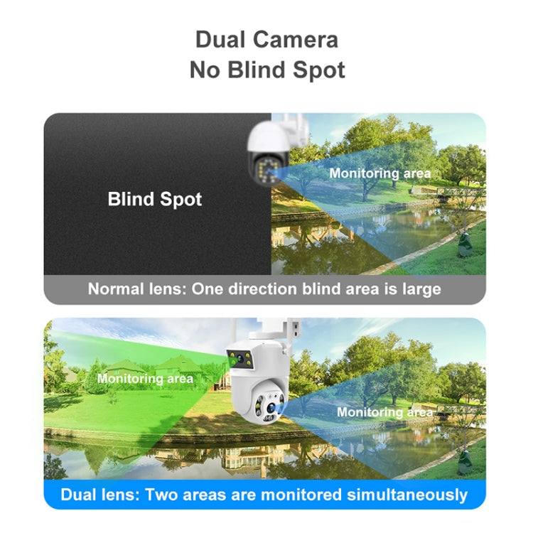 QX106 2MP Outdoor Waterproof WiFi Dual Lens Surveillance Camera(UK Plug)