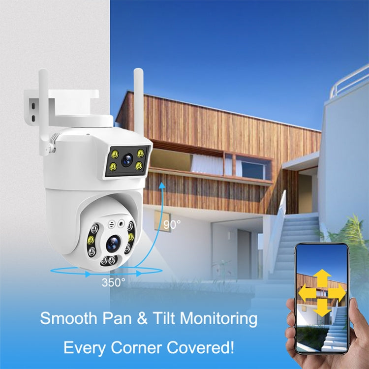 QX106 2MP Outdoor Waterproof WiFi Dual Lens Surveillance Camera(UK Plug)