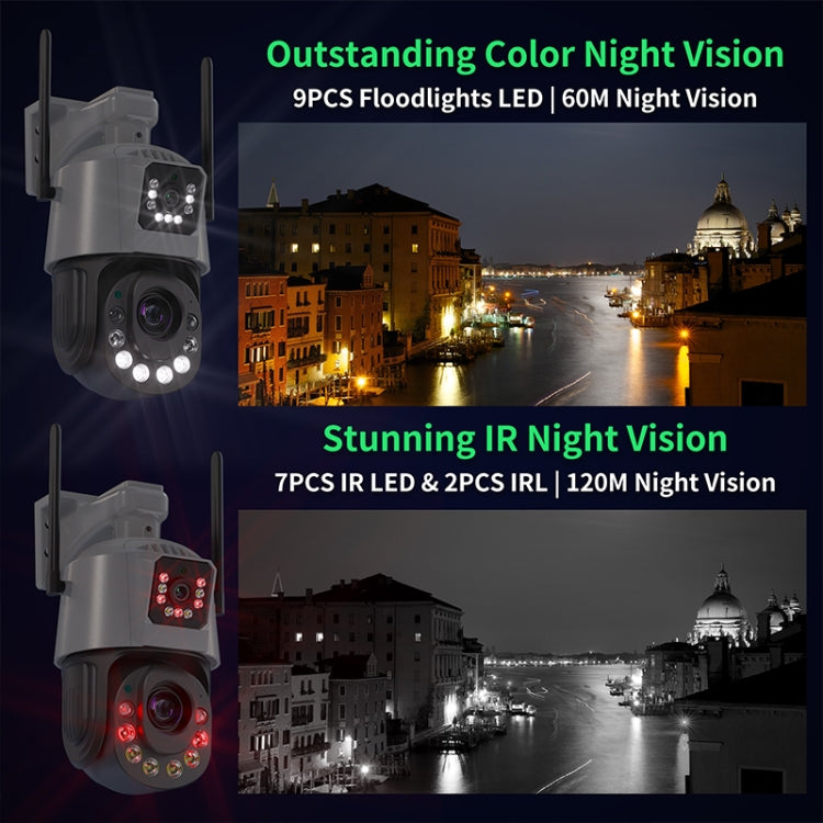 QX109 Dual Lens Smart HD Dome WiFi Camera(AU Plug)
