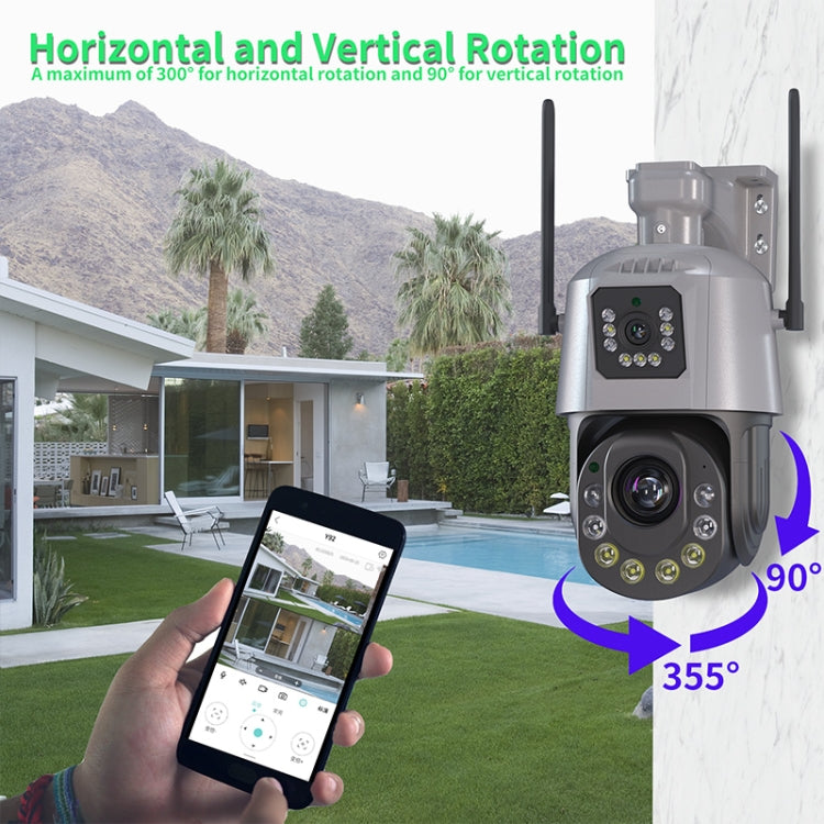 QX109 Dual Lens Smart HD Dome WiFi Camera(UK Plug)