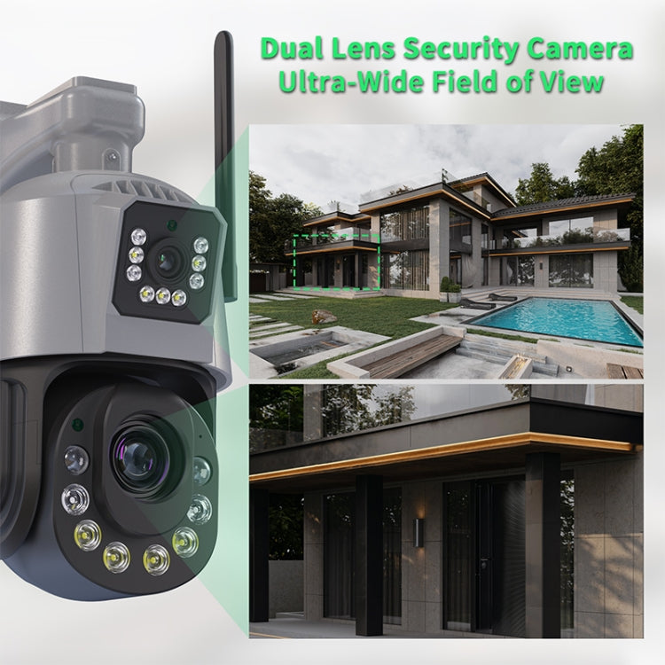 QX109 Dual Lens Smart HD Dome WiFi Camera(US Plug)