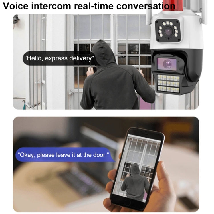 QX87 4MP WiFi Dual Camera Supports Two-way Voice Intercom & Humanoid Detection(UK Plug)