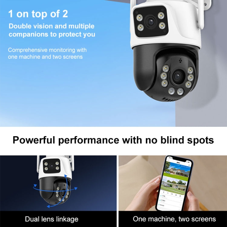 QX101 6MP WiFi Dual Camera Supports Two-way Voice Intercom & Infrared Night Vision(AU Plug)