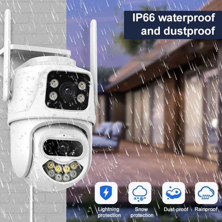 QX102 3MP WiFi Triple Camera Supports Two-way Voice Intercom & Infrared Night Vision(AU Plug)