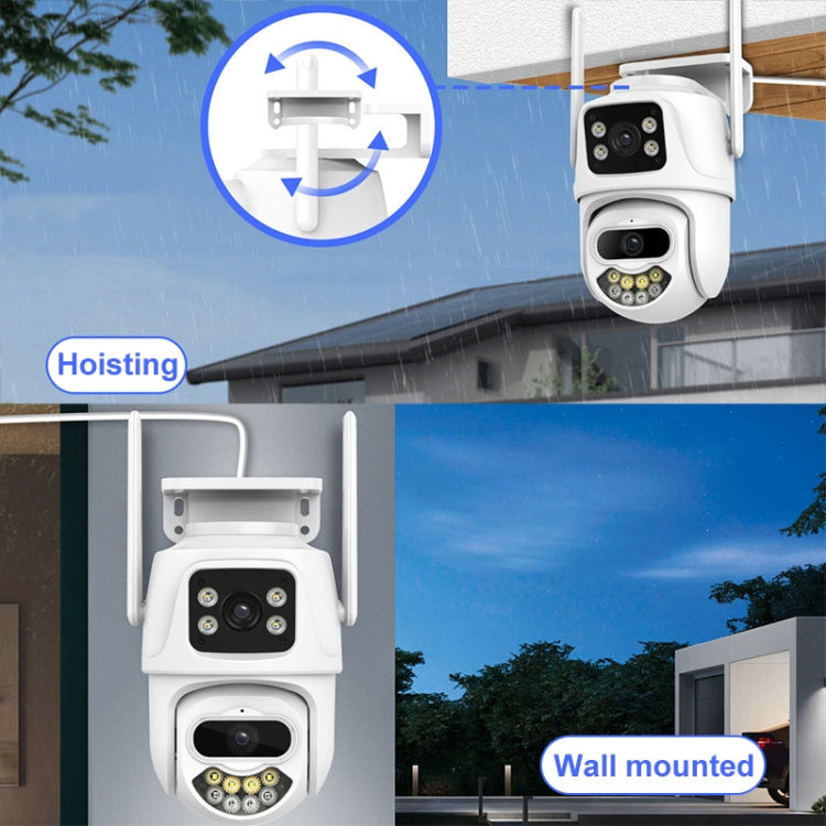QX102 3MP WiFi Triple Camera Supports Two-way Voice Intercom & Infrared Night Vision(AU Plug)