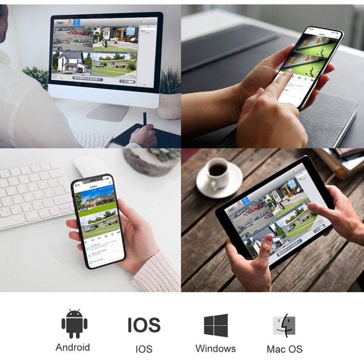 QX102 3MP WiFi Triple Camera Supports Two-way Voice Intercom & Infrared Night Vision(UK Plug)