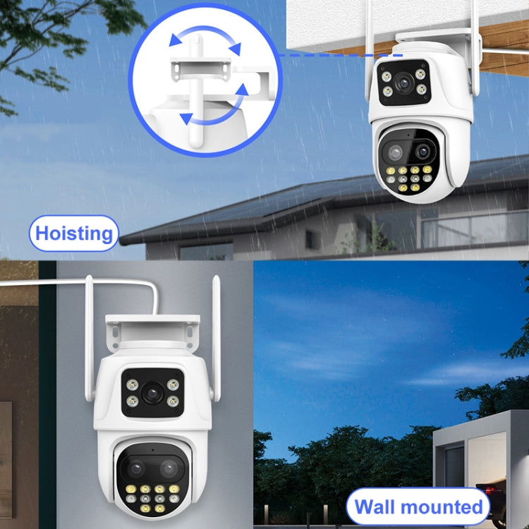 QX104 3MP WiFi Triple Camera Supports Human Face Recognition & AI Alarm(EU Plug)