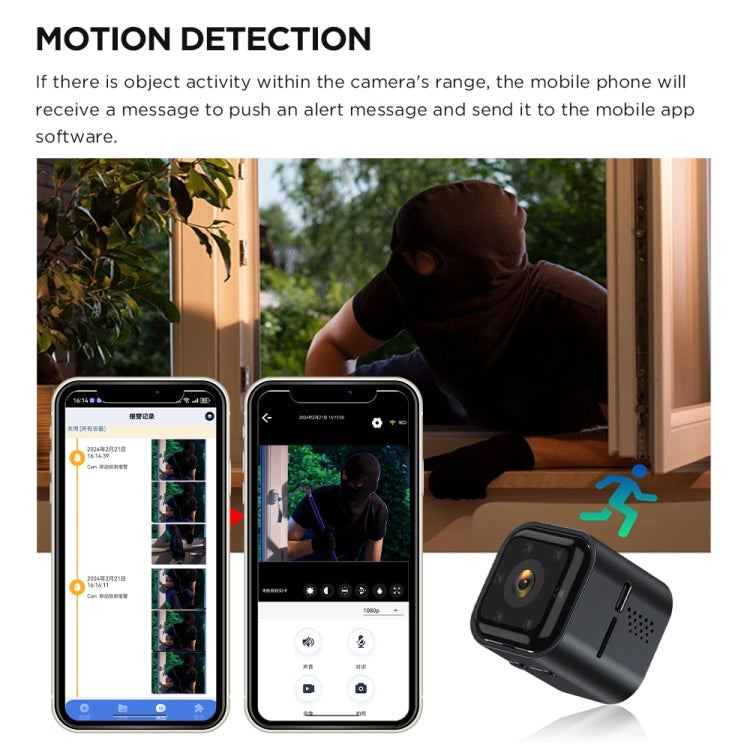 AS03 Outdoor HD Mini Infrared Night Vision Smart Camera(Black)
