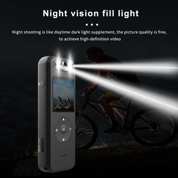Z09 4K HD Clip-On Smart Video Recorder with Ring Stand(Black)