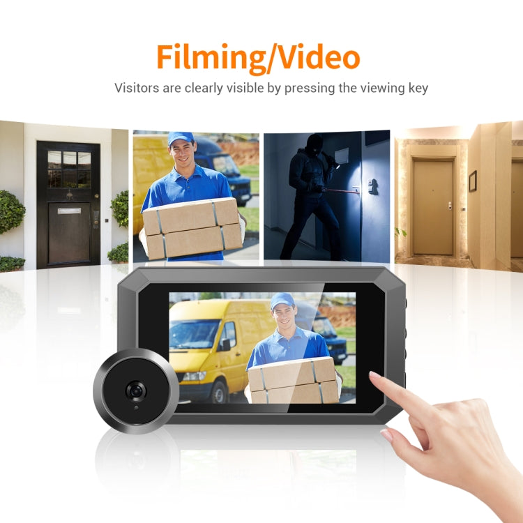 ESCAM C23 3.97 inch 1080p Smart Digital Door Concealed Viewer Wide Angle With Night Vision(Grey)