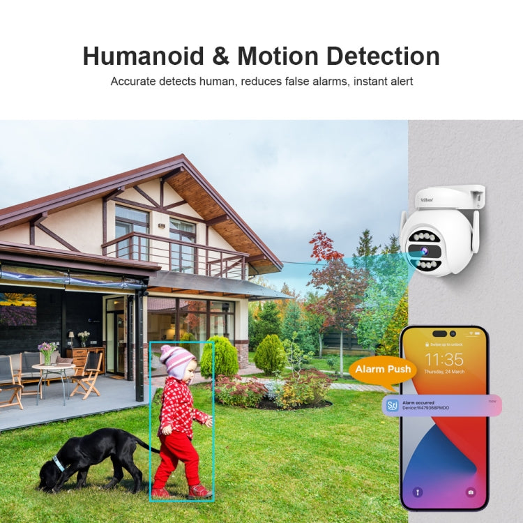 SriHome SH047 4MP IP66 Waterproof Motion Detection Night Vision WiFi HD Camera(AU Plug)