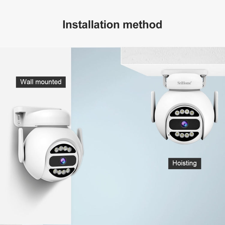 SriHome SH047 4MP IP66 Waterproof Motion Detection Night Vision WiFi HD Camera(US Plug)