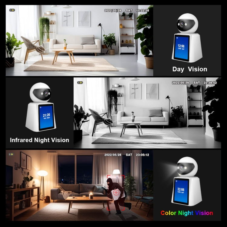 Srihome SH053 4MP 2.8 inch IPS Screen Smart Video Calling IP Camera Baby Monitor(AU Plug)