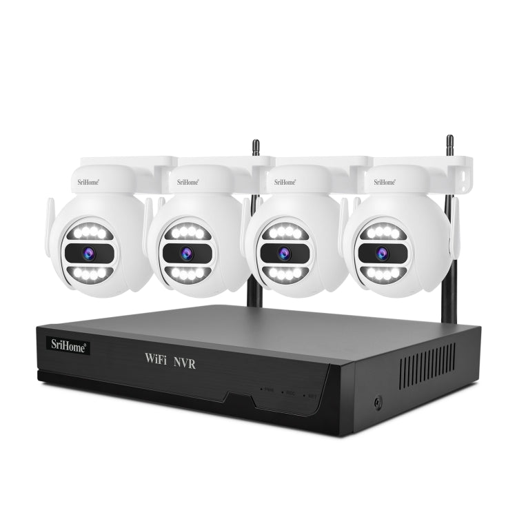 SriHome NVS001E-IPC047 Ultra HD 4 Channel WiFi Network Video Recorder Set(UK Plug)