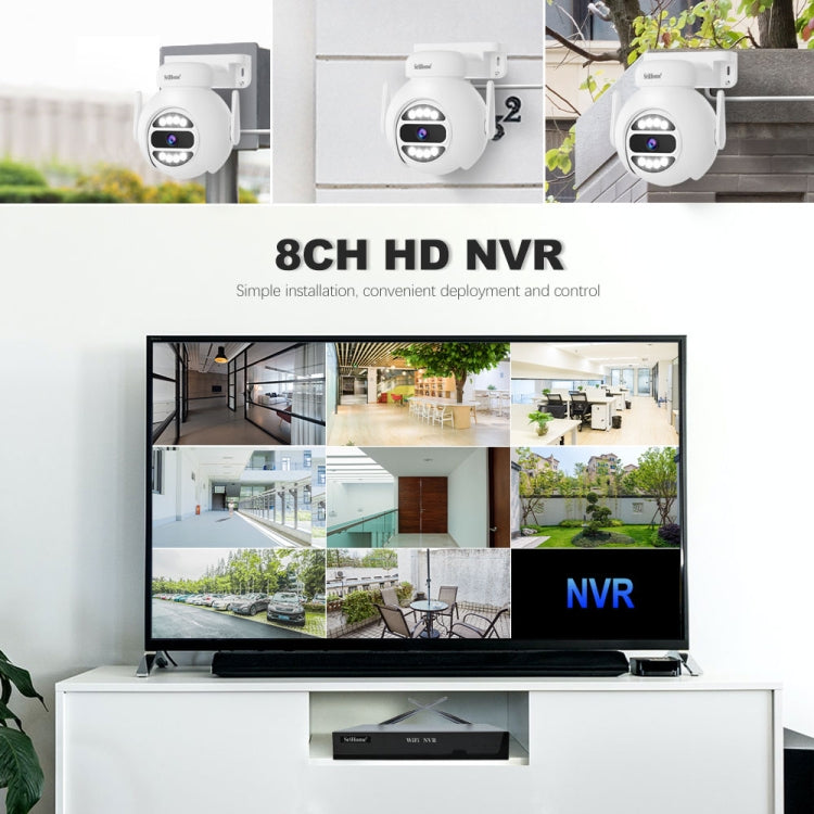 SriHome NVS001E-IPC047 Ultra HD 4 Channel WiFi Network Video Recorder Set(UK Plug)