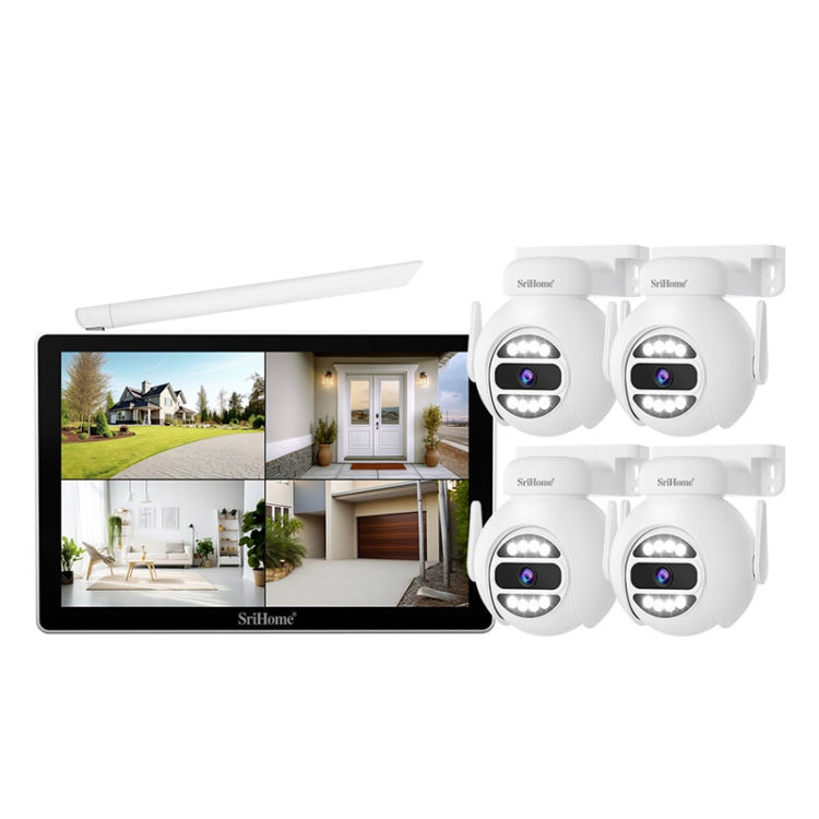 SriHome NVS010-IPC047 Ultra HD 4 Channel WiFi Network Video Recorder Set(US Plug)