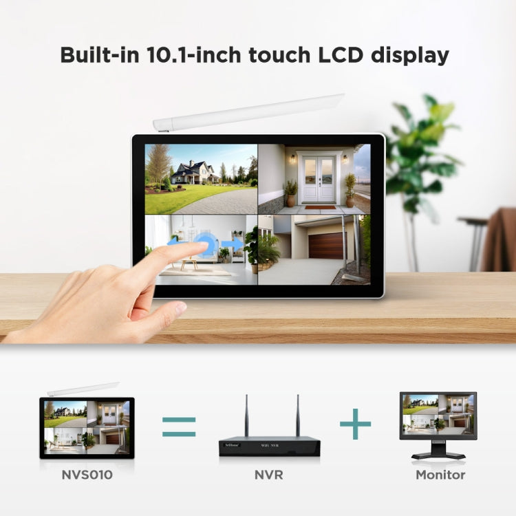 SriHome NVS010-IPC047 Ultra HD 4 Channel WiFi Network Video Recorder Set(EU Plug)