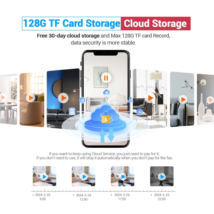 ESCAM QF104 One Click Video Call 3MP Indoor Humanoid Detection Audible Alarm Color Night Version Smart WiFi Camera, EU Plug
