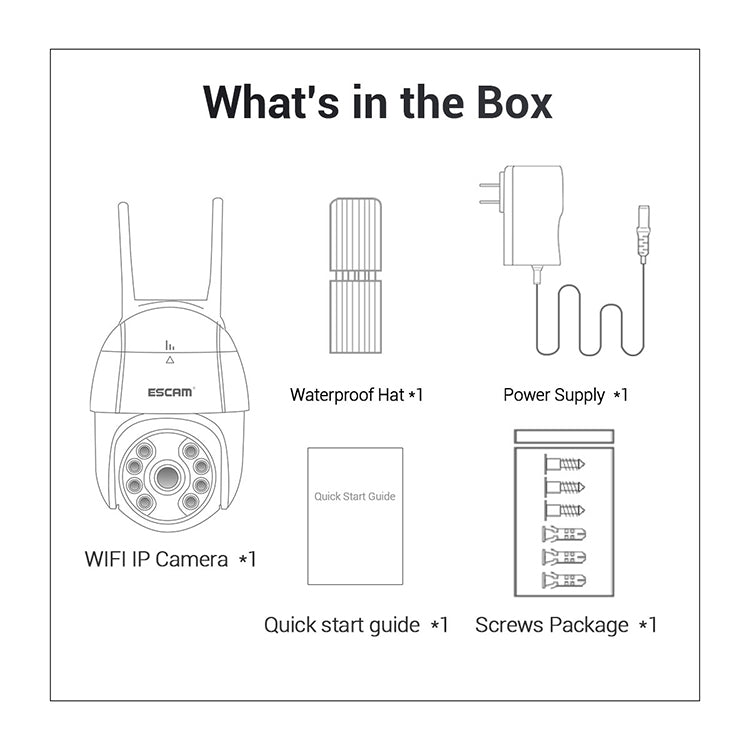 ESCAM QF518 5MP Smart WiFi IP Camera, Support AI Humanoid Detection / Auto Tracking / Dual Light Night Vision / Cloud Storage / Two Way Audio / TF Card, Plug:UK Plug(White)