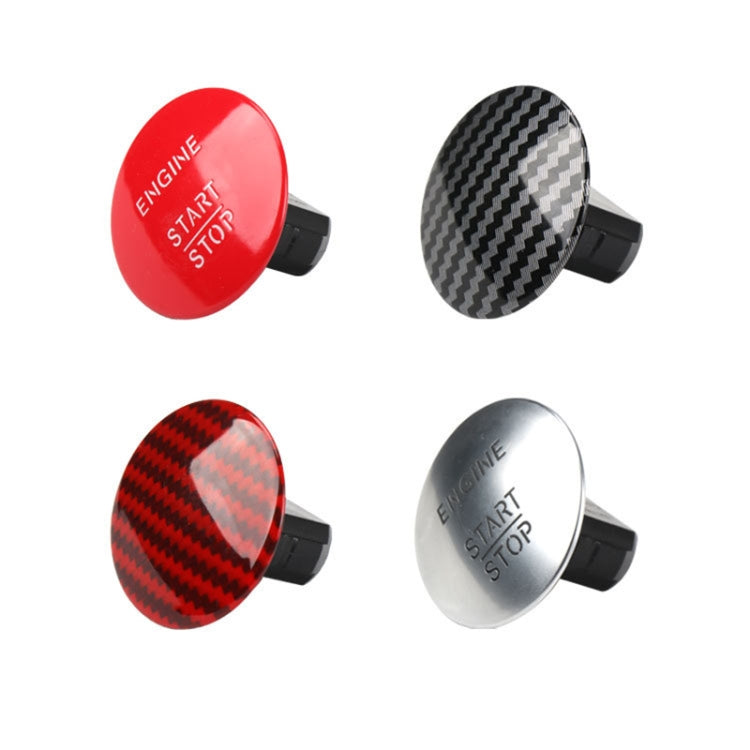 Car Keyless One-key Start Button Switch 2215450714 for Mercedes-Benz W164 / W205, Carbon Fiber Black, Carbon Fiber Red