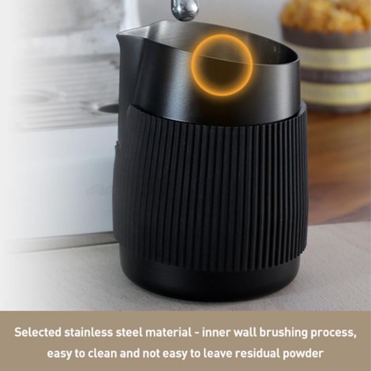 420ml Stainless Steel Latte Art Cup Oblique Mouth Anti-scalding Coffee Milk Foaming Cylinder with Scale