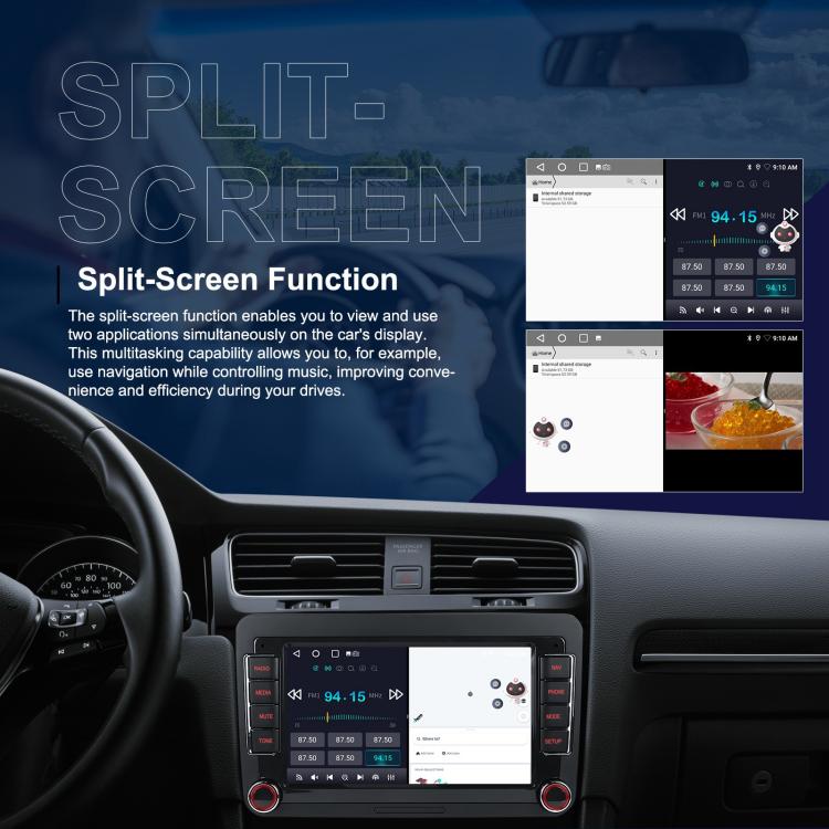For Volkswagen Android 15 9 inch Screen Car Player Car Central Control Navigation, Standard, Standard+AHD+Microphone