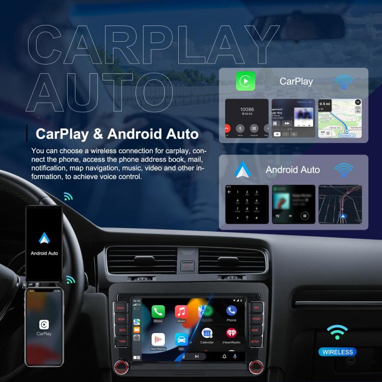 For Volkswagen Android 15 9 inch Screen Car Player Car Central Control Navigation, Standard, Standard+AHD+Microphone