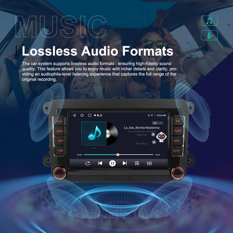 For Volkswagen Android 15 9 inch Screen Car Player Car Central Control Navigation, Standard, Standard+AHD+Microphone