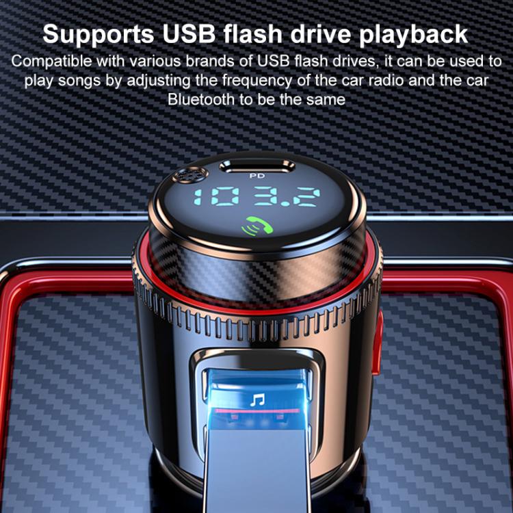 T23 Car FM Transmitter Bluetooth Player Fast Charging, T23