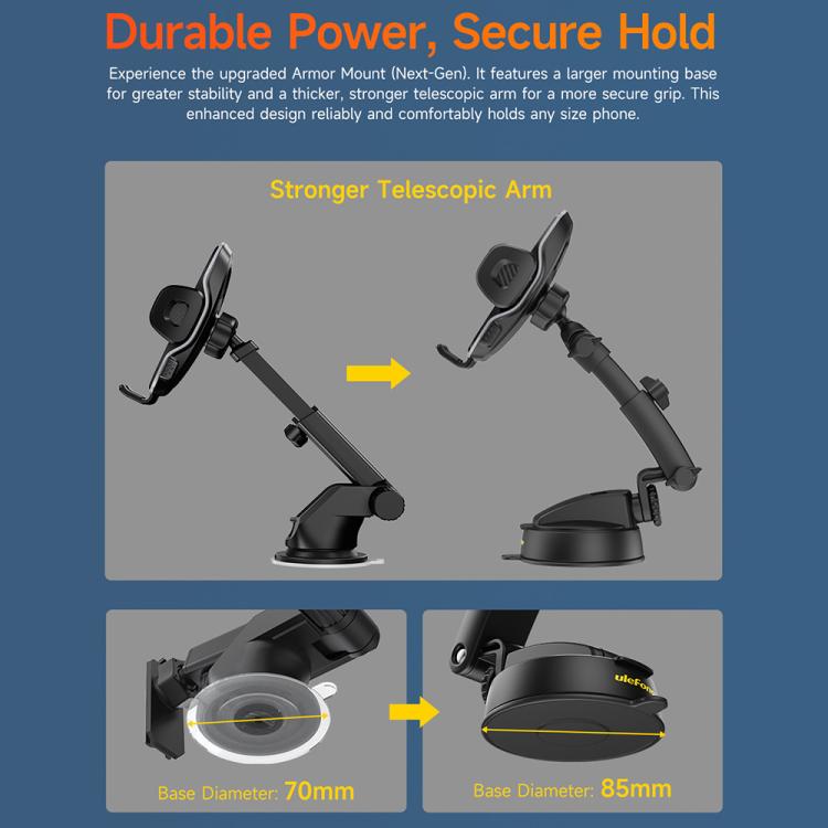 Ulefone UAN15 Armor Mount Car / Desk Phone Holder, Standard Model, UAN15