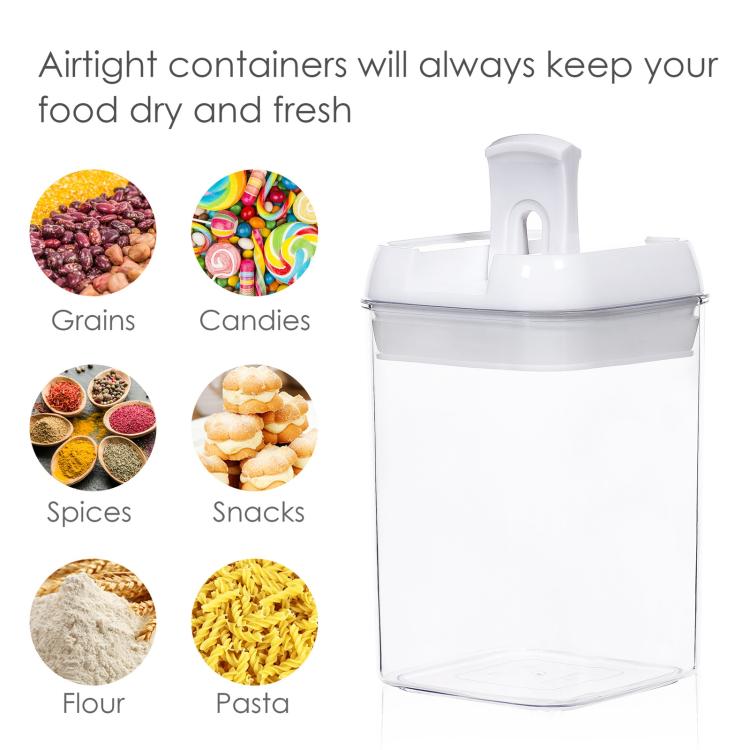 Food-Grade Moistureproof Sealed Storage Containers for Grains and Cereals, 500ML, 800ML, 1200ML, 7pcs/Set