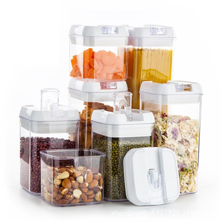 Food-Grade Moistureproof Sealed Storage Containers for Grains and Cereals, 500ML, 800ML, 1200ML, 7pcs/Set